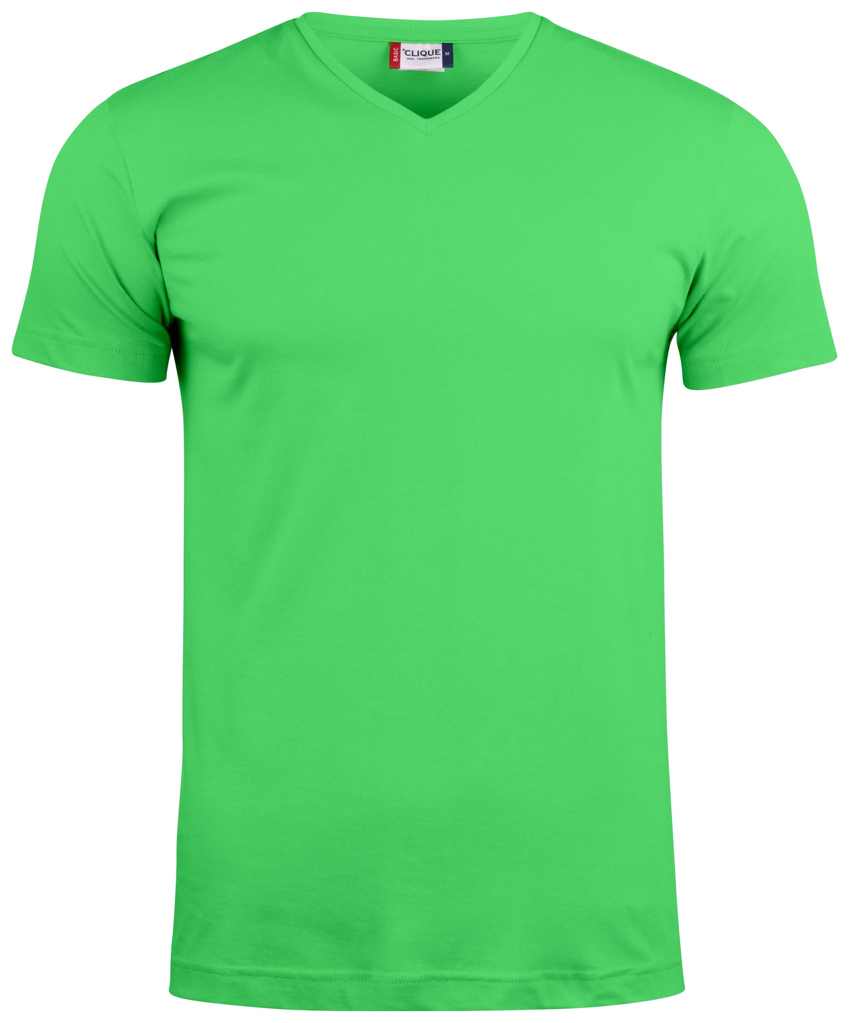 Basic-T V-neck – T-shirt Scollo a V Slim Fit in Cotone Pettinato