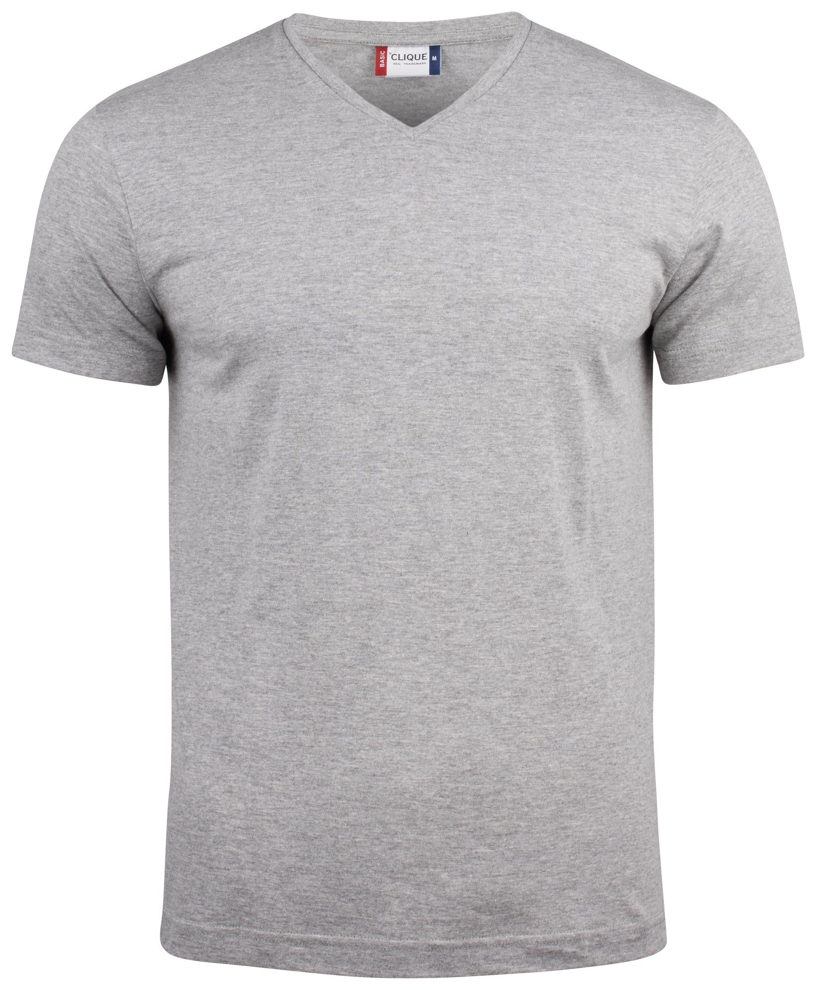 Basic-T V-neck – T-shirt Scollo a V Slim Fit in Cotone Pettinato