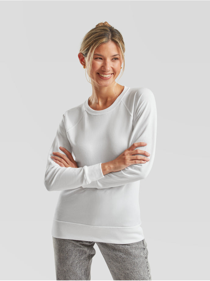 Felpa Ladies Lightweight Raglan Sweat Fruit of the Loom