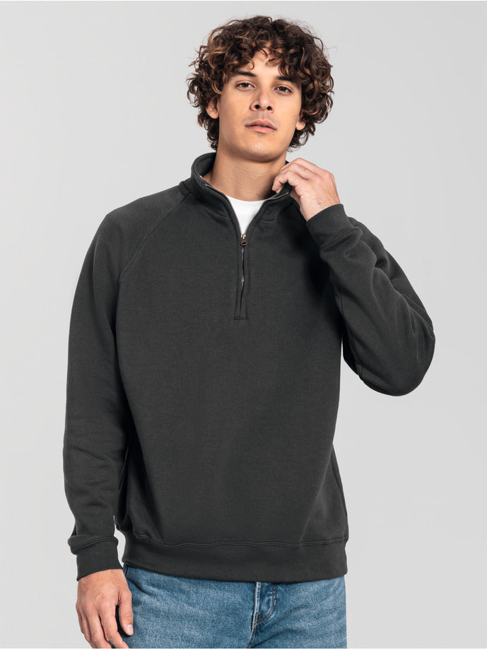 Felpa Iconic Premium Zip Neck Sweat Fruit of the Loom