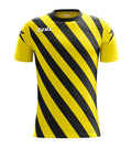 Shirt Zip Zeus – Maglia Sportiva Slim Fit a Righe Diagonali in Poliestere