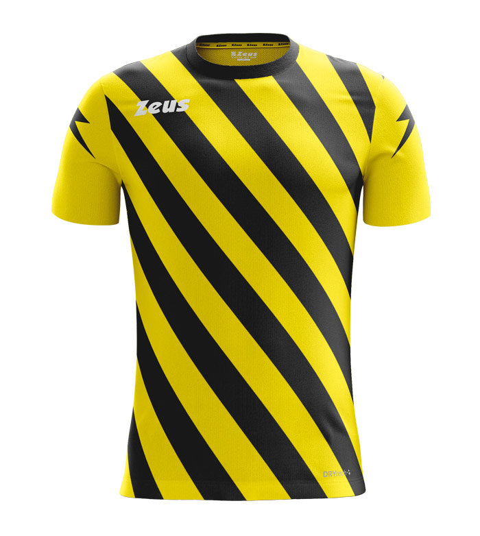 Shirt Zip Zeus – Maglia Sportiva Slim Fit a Righe Diagonali in Poliestere