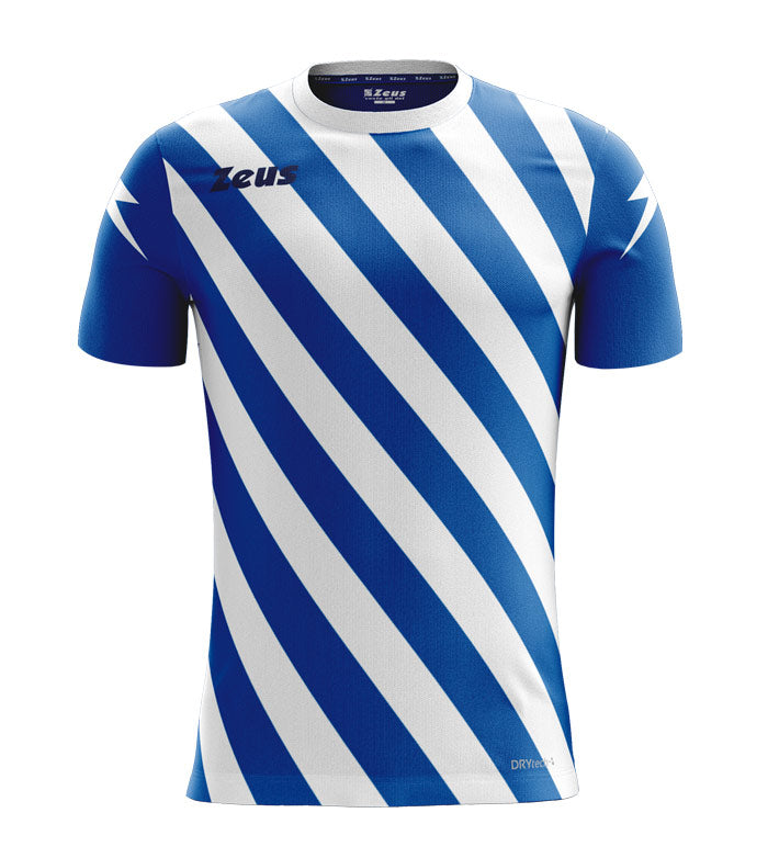 Shirt Zip Zeus – Maglia Sportiva Slim Fit a Righe Diagonali in Poliestere