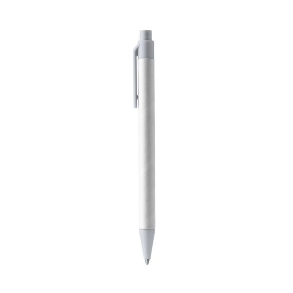 Penna a Scatto in Cartone Riciclato con Punta e Clip in ABS Riciclato | Inchiostro Blu