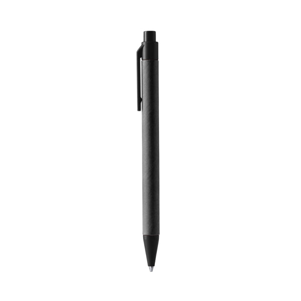 Penna a Scatto in Cartone Riciclato con Punta e Clip in ABS Riciclato | Inchiostro Blu