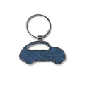 Portachiavi Civic a Forma di Automobile in Tessuto Denim - Compresa Stampa