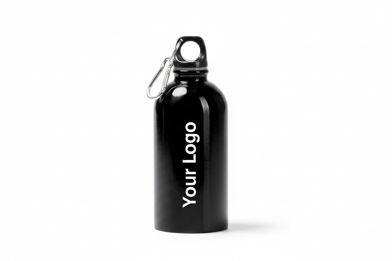 Borraccia in Acciaio Inox 304 Riciclato 500ml – Finitura Lucida con Moschettone