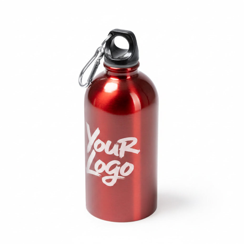 Borraccia in Acciaio Inox 304 Riciclato 500ml – Finitura Lucida con Moschettone