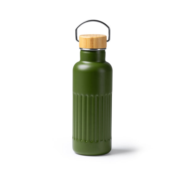 Borraccia Termica in Acciaio Inossidabile Riciclato 500ml – Coperchio in Bambù