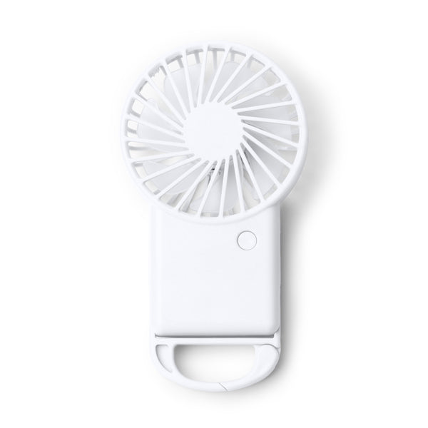 Ventilatore Portatile in ABS Riciclato – 3 Velocità, Moschettone e Supporto