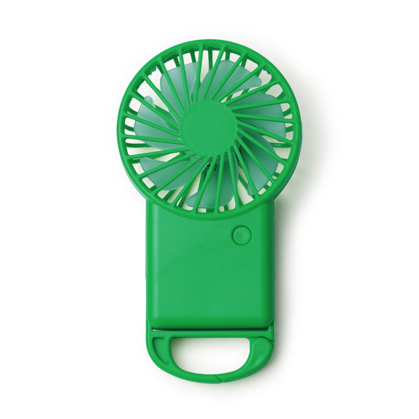 Ventilatore Portatile in ABS Riciclato – 3 Velocità, Moschettone e Supporto