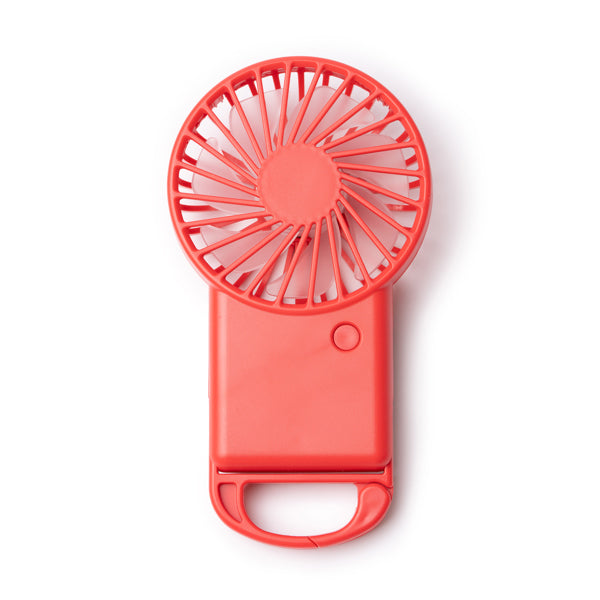 Ventilatore Portatile in ABS Riciclato – 3 Velocità, Moschettone e Supporto