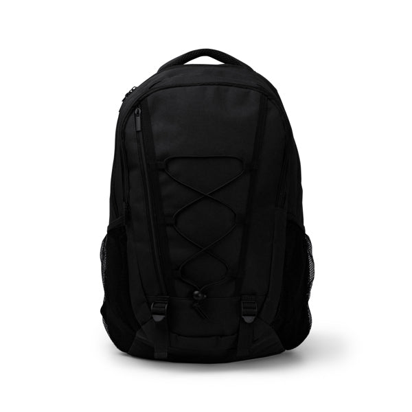 Zaino in Poliestere 600D – 2 Scomparti, Laptop 16", Tasca Frontale Coulisse+Zip, Mesh Borracce