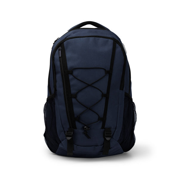 Zaino in Poliestere 600D – 2 Scomparti, Laptop 16", Tasca Frontale Coulisse+Zip, Mesh Borracce