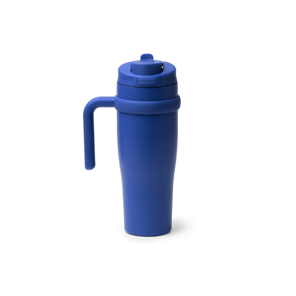 Tazza Termica in Acciaio Inox 304 Riciclato – 900 ml, Apertura a Pulsante e Cannuccia