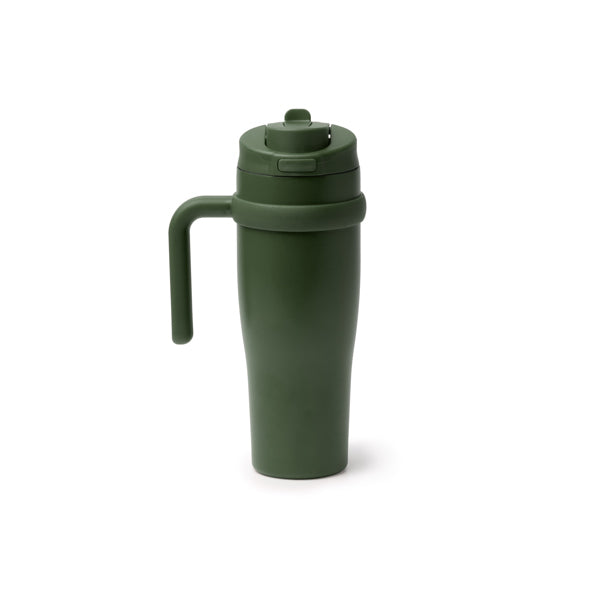 Tazza Termica in Acciaio Inox 304 Riciclato – 900 ml, Apertura a Pulsante e Cannuccia
