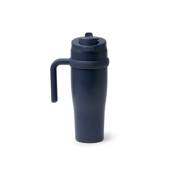 Tazza Termica in Acciaio Inox 304 Riciclato – 900 ml, Apertura a Pulsante e Cannuccia