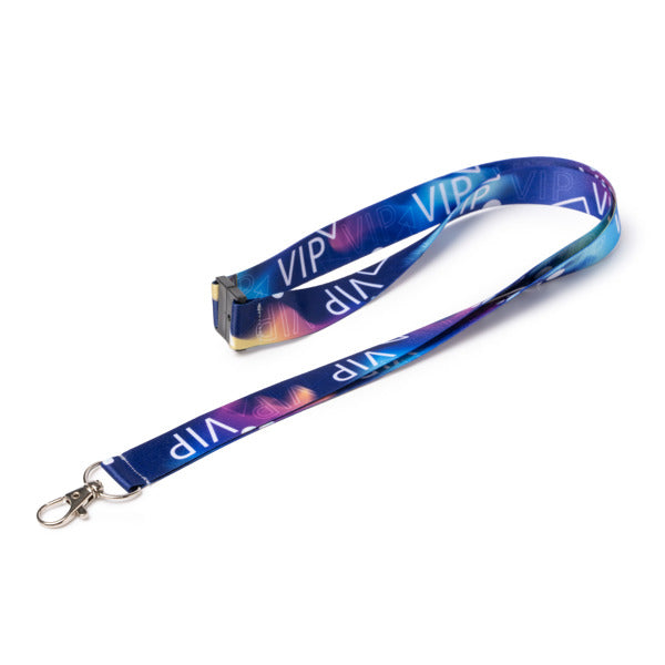Lanyard in Poliestere per Sublimazione con Moschettone e Sgancio di Sicurezza