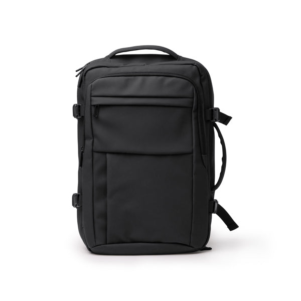 Zaino Espandibile in Pelle PU – Laptop 15", Doppio Scomparto Imbottito, USB Powerbank e Trolley