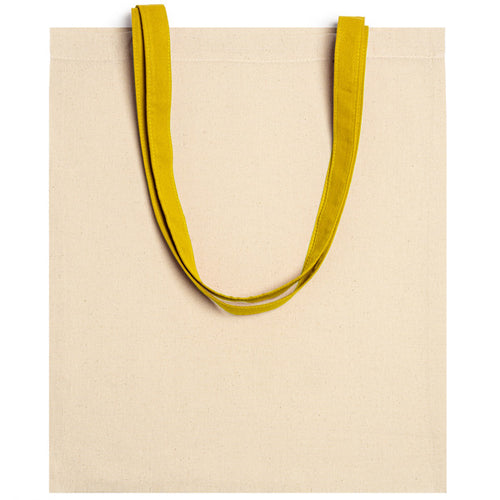 Borsa in 100% Cotone Naturale – 140 g/m², Manici Colorati Lunghi 70 cm