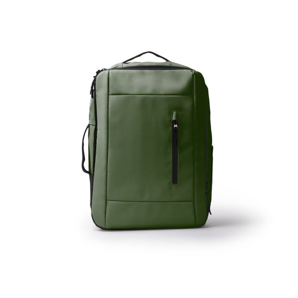 Zaino da Viaggio in Pelle PU – Antifurto Imbottito 12", Zip Idrorepellente, Espandibile e Trolley
