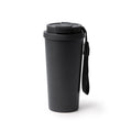 Bicchiere Termico in Acciaio Inox 304 Riciclato – 500 ml, Cannuccia, Doppio Tappo e Tracolla