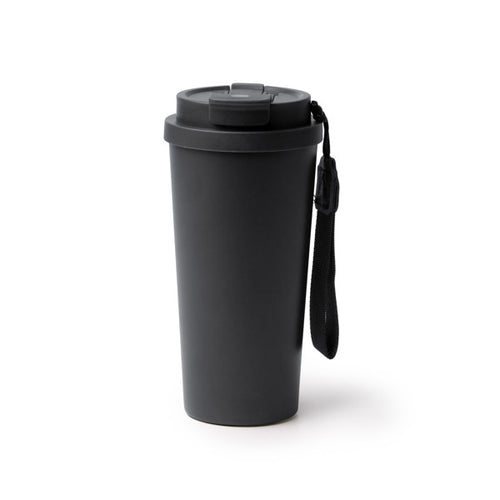 Bicchiere Termico in Acciaio Inox 304 Riciclato – 500 ml, Cannuccia, Doppio Tappo e Tracolla