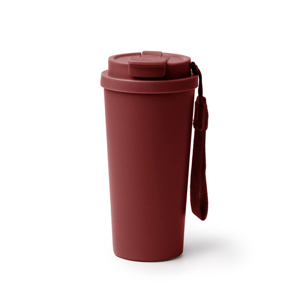 Bicchiere Termico in Acciaio Inox 304 Riciclato – 500 ml, Cannuccia, Doppio Tappo e Tracolla