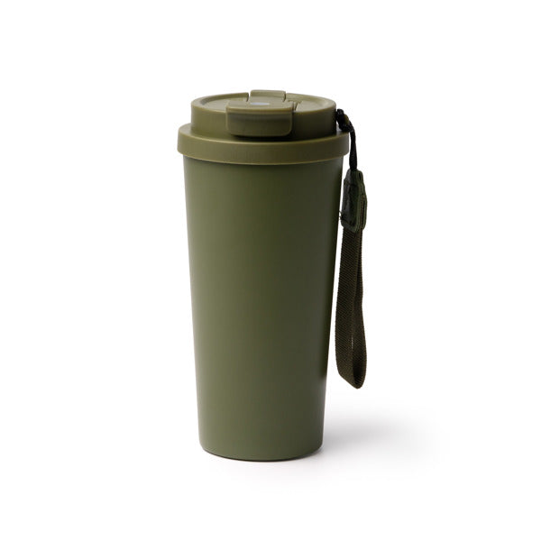 Bicchiere Termico in Acciaio Inox 304 Riciclato – 500 ml, Cannuccia, Doppio Tappo e Tracolla
