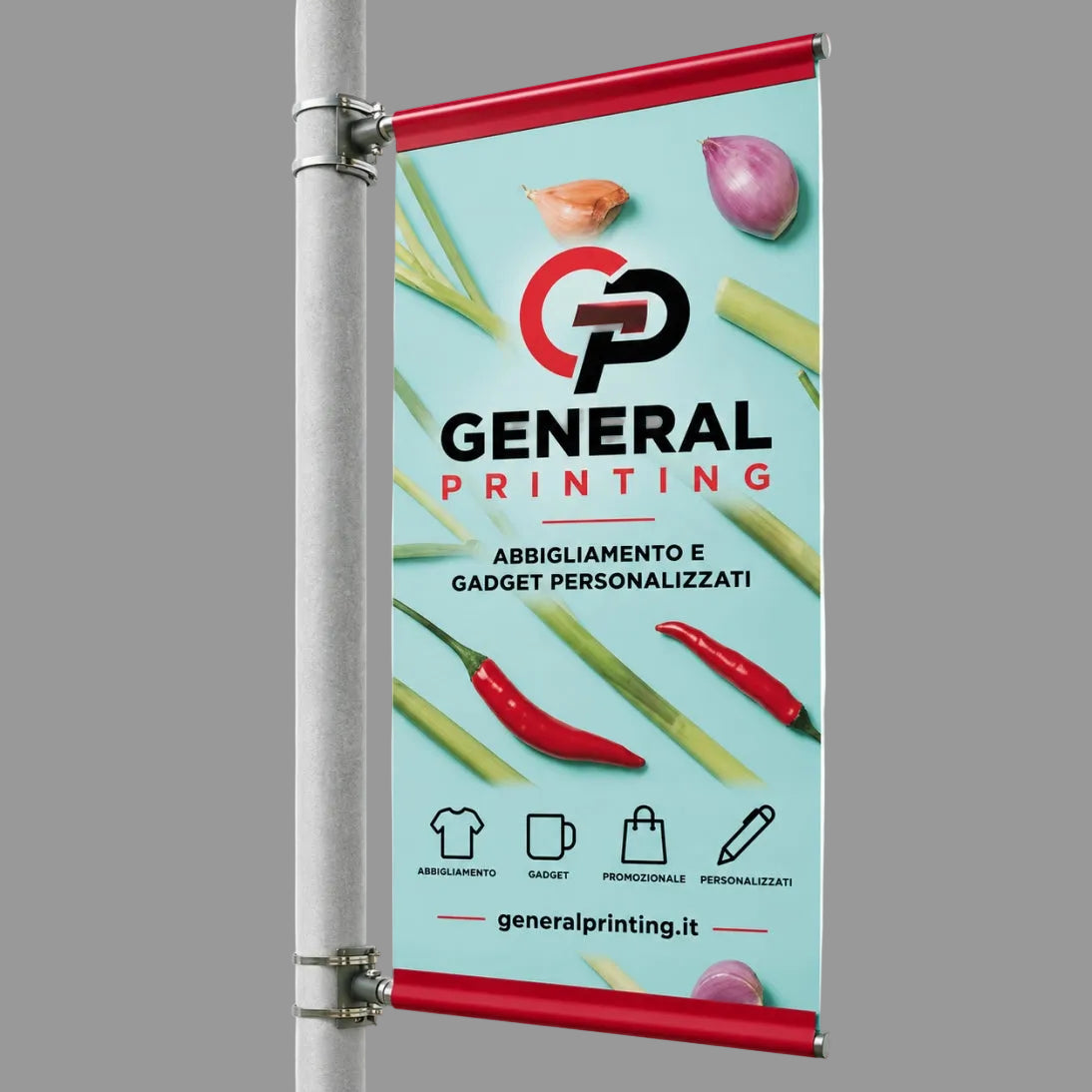 Pole Flag Display | Stendardi Pubblicitari da Esterno Personalizzati | Stampa Fronte Retro | 5 Formati