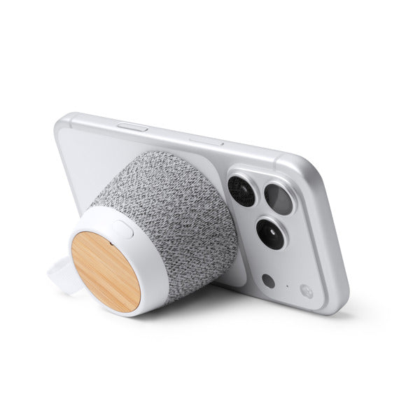 Cassa Wireless 5W in Bambù e RPET con Anello Magnetico e Vivavoce | Bluetooth