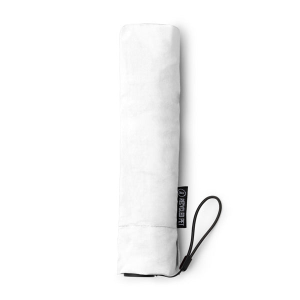 Ombrello Pieghevole Mini in RPET con Tessuto Pongee 190T Antivento e Protezione SPF50
