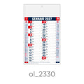 Calendario Olandese 2330 – 2027 da Muro Personalizzato, Area Stampa 29,2x9,4 cm, da 100 pezzi personalizzazione compresa