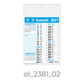 Calendario Olandese 2381-02 – 2027 da Muro Personalizzato, Area Stampa 29,2x9,4 cm, da 100 pezzi personalizzazione compresa