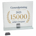 Trofeo in Cristallo Trasparente 24x22x1 cm con Box Lusso