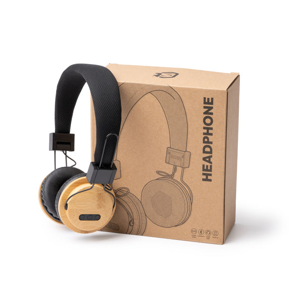Cuffie Wireless Eco in Bambù e Tessuto RPET