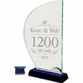Trofeo in Cristallo Trasparente 16x26x1 cm F5 con Box Lusso