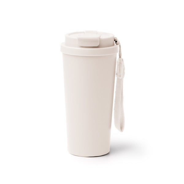 Bicchiere Termico in Acciaio Inox 304 Riciclato – 500 ml, Cannuccia, Doppio Tappo e Tracolla