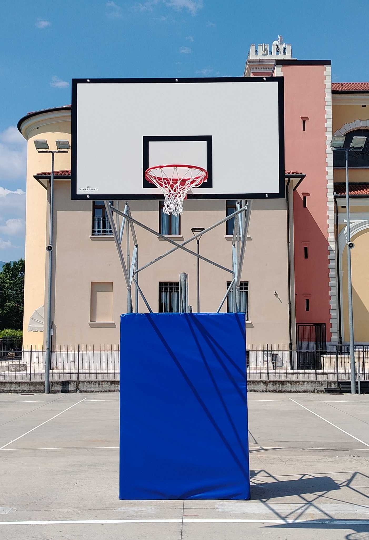 Coppia Protezioni Frontali Antinfortunistiche per Impianto Basket a Traliccio - Art. 4402 - Compatibile Art. 4251