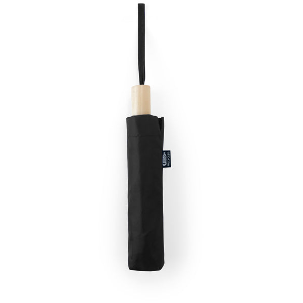 Ombrello Pieghevole in RPET con Manico in Legno Naturale e Copertura Coordinata 95 cm