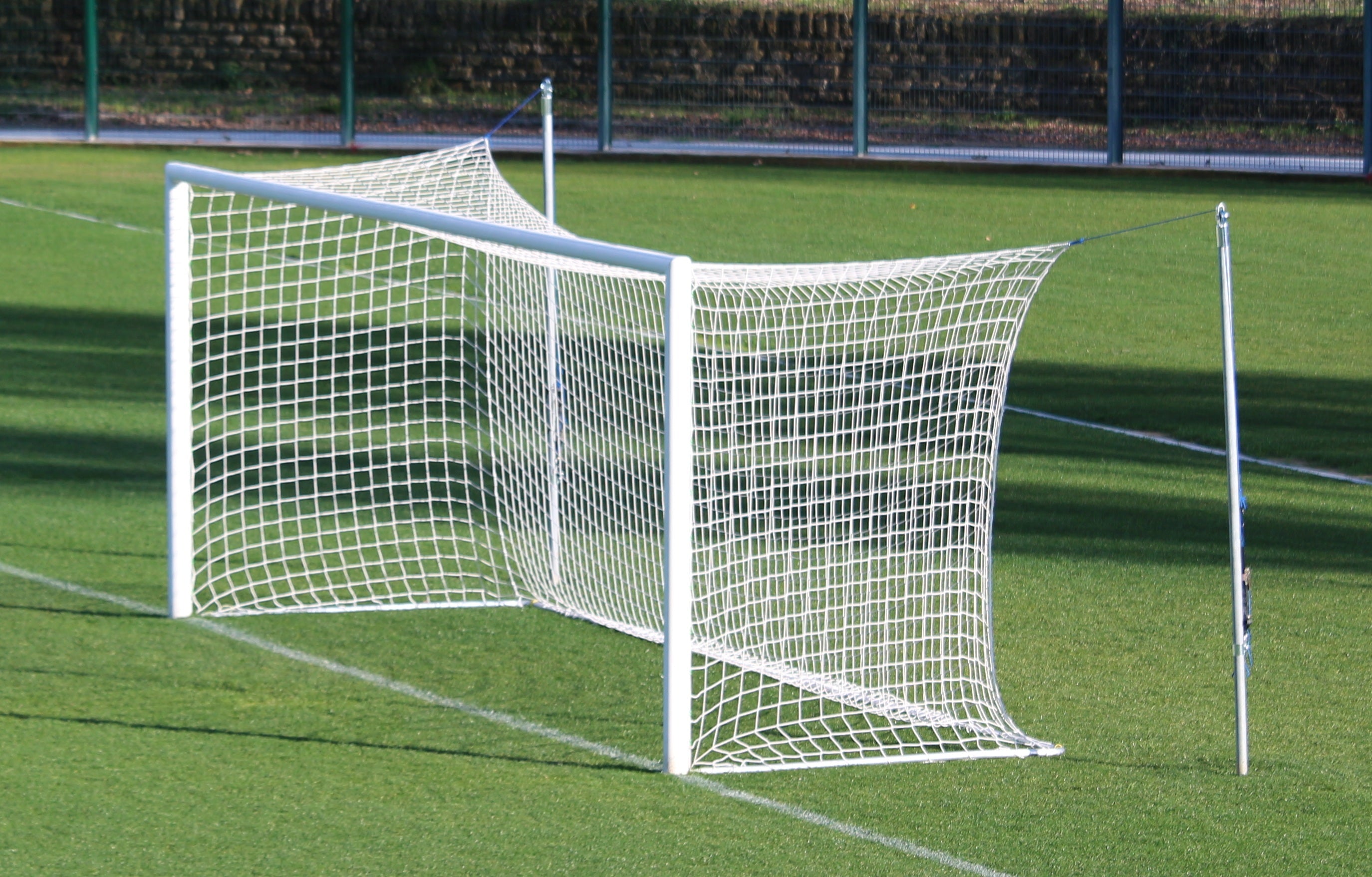 Porta da Calcio Fissa Regolamentare - Alluminio Ovale 100x120mm - Certificata UNI-EN 748 - 7,32x2,44m
