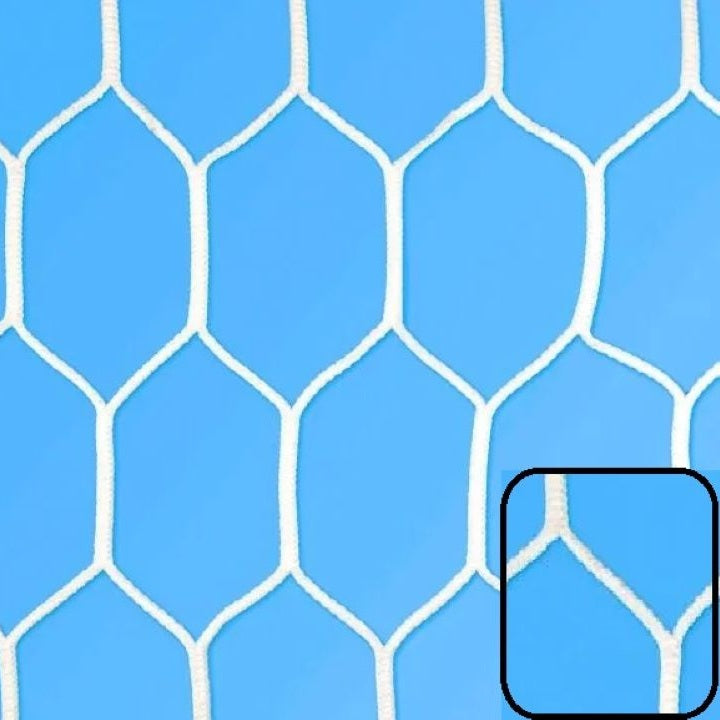Coppia Reti per Porta da Calcio 4x2m - Polipropilene Ø3mm - Maglia Esagonale Senza Nodo