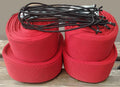 Kit Fettuccia Delimitazione Campo Beach Soccer - Nastri 8cm con Occhielli, Elastici e Picchetti