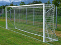 Porta da Calcio Mobile - Alluminio Tondo Ø80mm con Nervature - Calcio a 7 e 8 - 6x2m