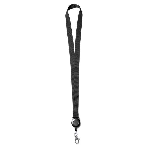Lanyard con Accessorio Retrattile e Moschettone Incluso