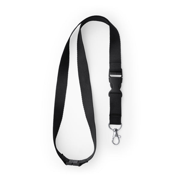 Lanyard in Poliestere con Moschettone, Fibbia Staccabile e Sgancio di Sicurezza