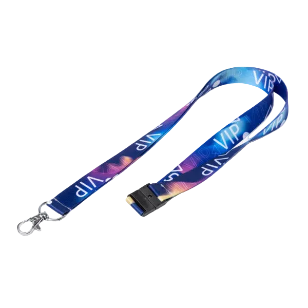 Lanyard in Poliestere per Sublimazione con Moschettone e Sgancio di Sicurezza