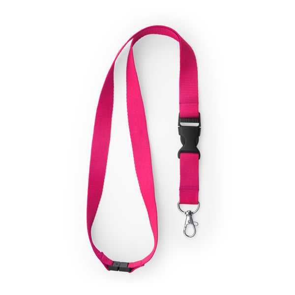 Lanyard in Poliestere con Moschettone, Fibbia Staccabile e Sgancio di Sicurezza