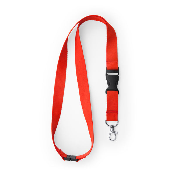 Lanyard in Poliestere con Moschettone, Fibbia Staccabile e Sgancio di Sicurezza