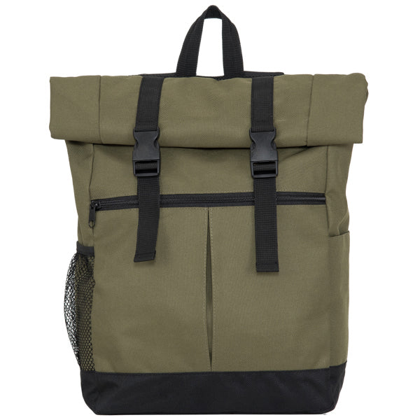Zaino Multifunzionale in Poliestere 900D – Scomparto Principale con Zip e Bottoni, Tasche Laterali, Schienale Imbottito